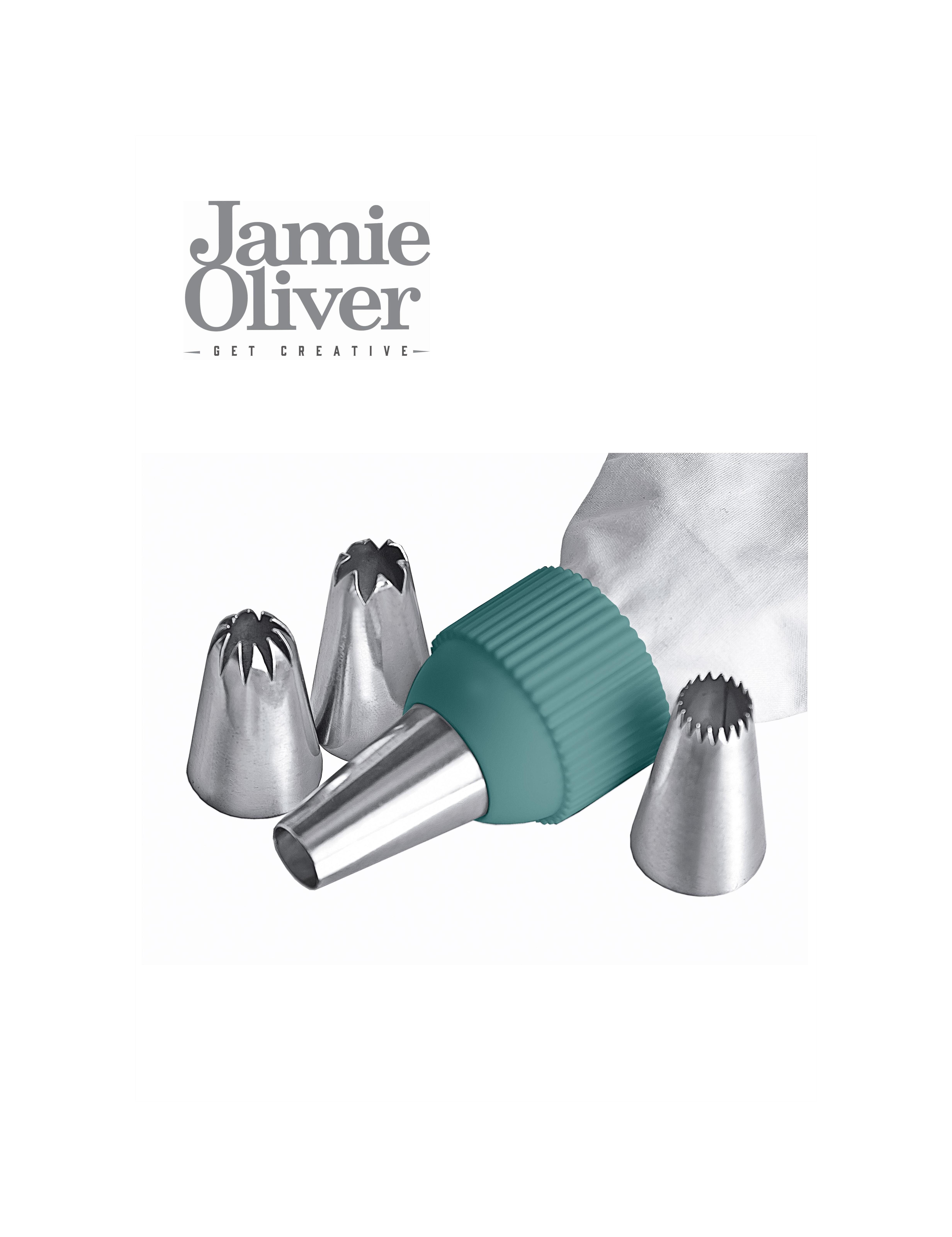 Jamie Oliver Сладкарски шприц с 5 бр. накрайници - цвят атлантическо зелено