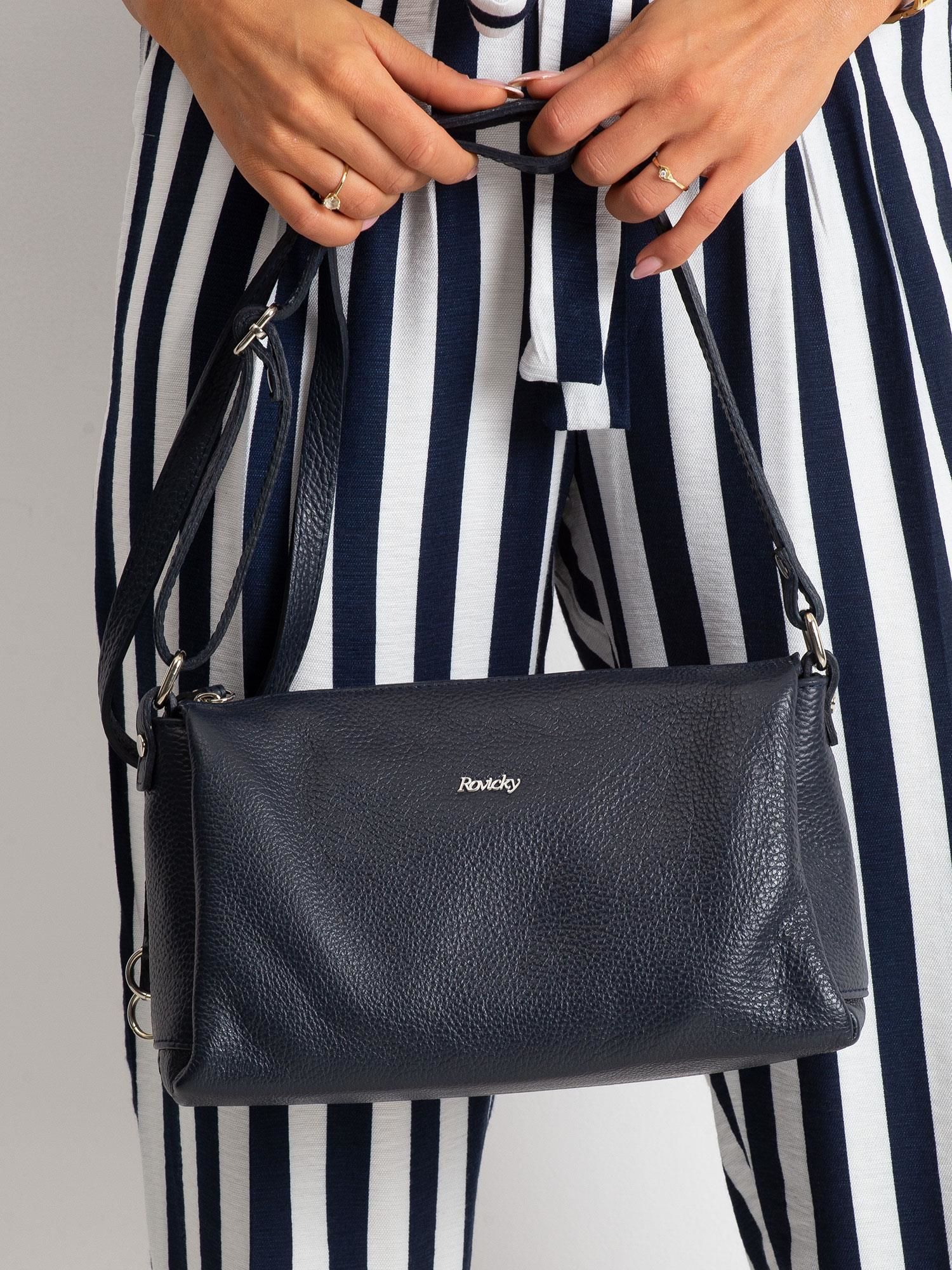 Правоъгълна чанта за през рамото от естествена кожа | Trendo.bg