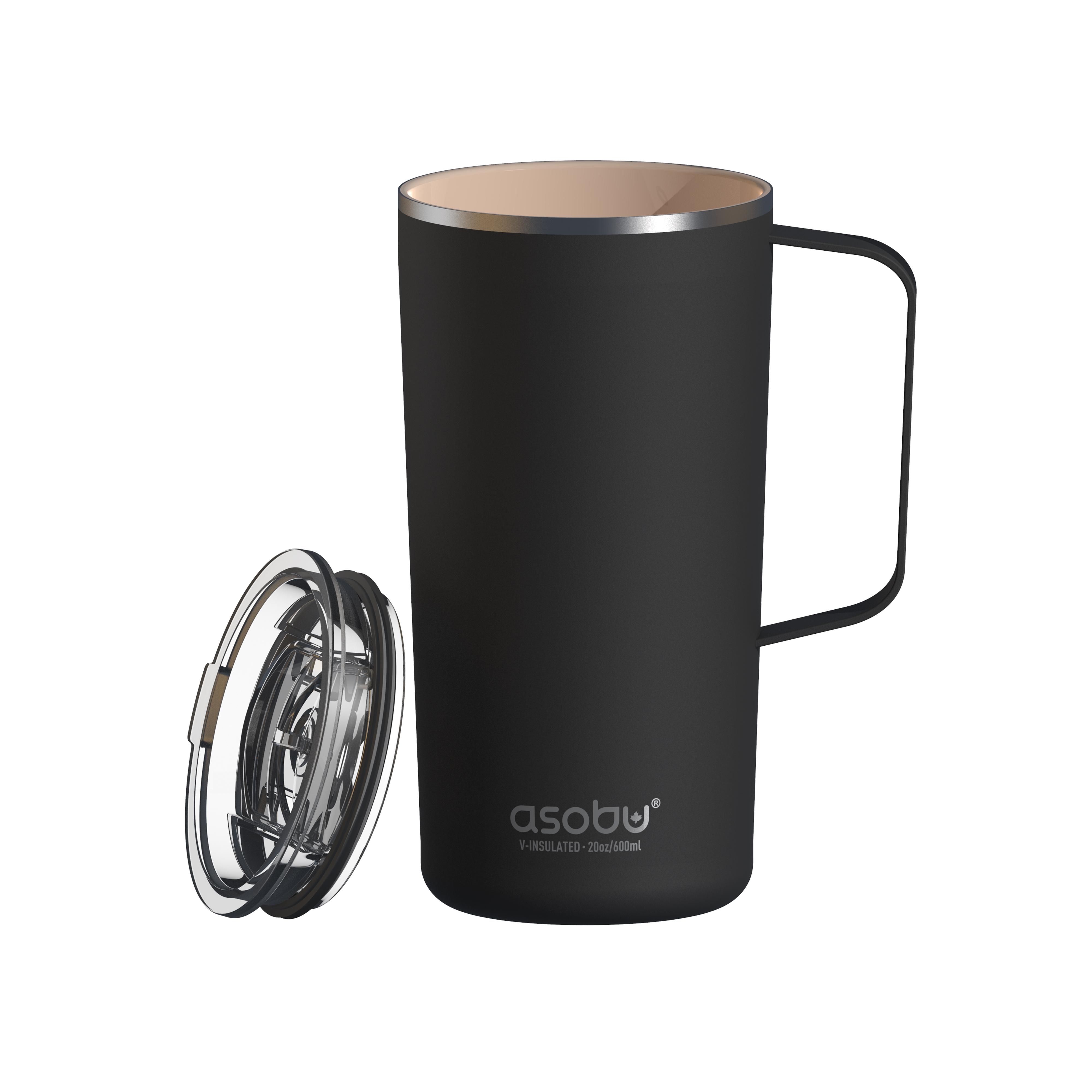 Термо чаша с керамично покритие Tower Mug - черно | Trendo.bg